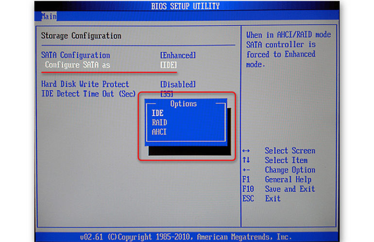 Как сменить режим IDE на AHCI в Windows 7